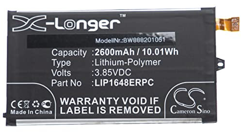 vhbw Akku kompatibel mit Sony Xperia XZ1 Compact, XZ1 Compact TD-LTE Handy Smartphone Telefon (2600mAh, 2.85V, Li-Polymer)