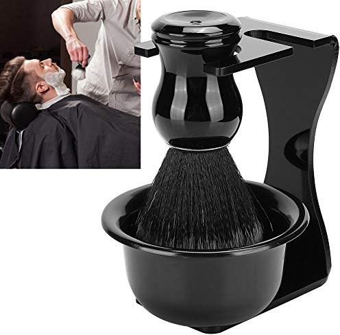 3 Stück Bart Rasierpinsel Schüsselhalter, shaving brush, 3 In 1 Rasierpinsel Kit, Herren Bartreinigung Gesicht Frisur Werkzeugset, für Sicherheitsrasur