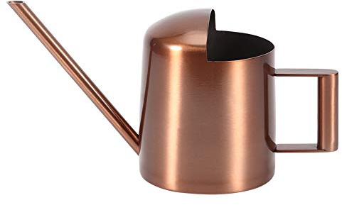 Raguso 300ml Small Stainless Steel Bonsai Watering Can Modern Style Indoor & Outdoor Sprinkle Plant Flower Long Spout Sprinkling Pot for Home Use Copper Color