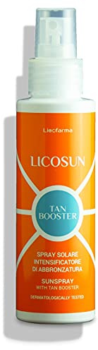 Spray de leche Intensificador de Bronceado. Sin filtros. Con tirosina y licopeno. Bronceado ultrarrápido. Estimula y acelera bronceado natural.