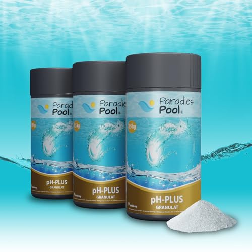 Paradies Pool pH Plus Granulat 3 kg, pH Heber Schwimmbecken Pool alkalisch