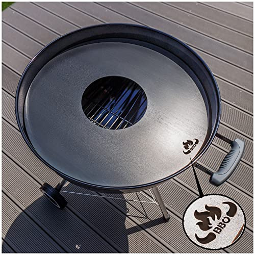 teileplus24 FR01 Grillring | Grillplatte | Feuerplatte | BBQ-Platte | Plancha passend für Weber Kugelgrill, Größe:Ø 55cm (57er Kugelgrill)