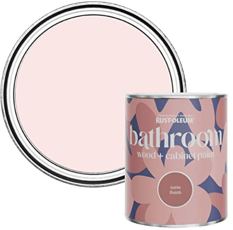 Rust-Oleum Pink Moisture Resistant Bathroom Wood and Cabinet Paint in Satin Finish - Strawberry Vanilla 750ml