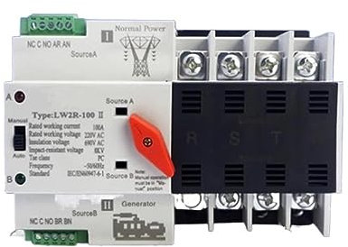 FBITE LW2R-4P 100A 220V Mini ATS Interruptor de Transferencia Automática interruptores selectores eléctricos Interruptor de alimentación Dual Cortacircuitos