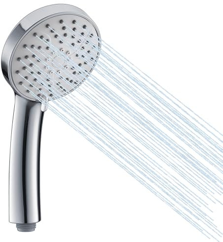 Shower Head High Pressure with 3 Modes, Universal Shower Heads in Shiny Chrome Plated Finish, Water Conservation Handheld Shower Head (Without Hose)