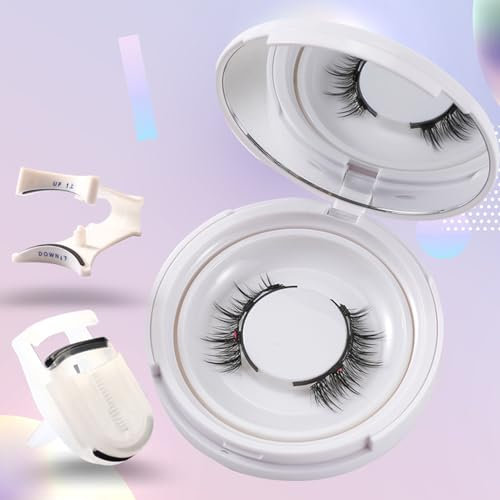 Eyelash manufacturer Doremi Magnetic eyelashes Natural Look, Reusable 3 Magnets Manga Lashes without Eyeliner, No Glue Needed with lash Curler, 4 Piece.