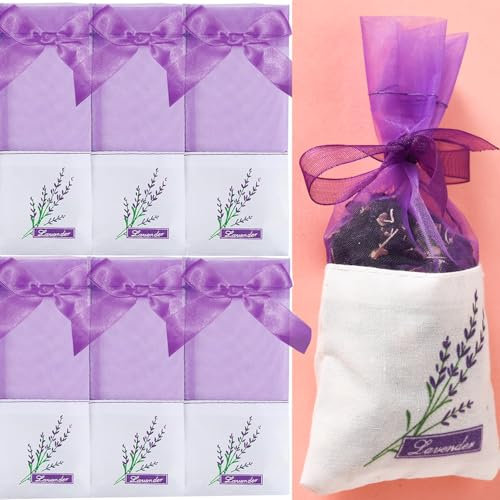 10Pcs Lavender Bags Drawer Scented Sachets,Muslin Empty Sachets Bag,Fresheners Scent Potpourri Pouches Aroma for Fill Dry Dried Lavendar Flower,Closet Cupboard Drawers Fragrance,Storage Repellent Sce
