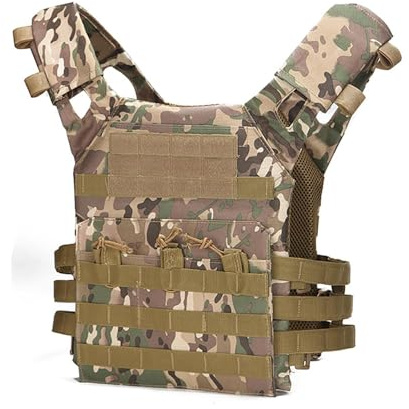 RATSTONE Plattenträger,Airsoft Weste,Taktische Trageplatte,Verstellbare Klettverschlussweste,Geeignet Für Off-Road,Wandern,Outdoor-Sport,Etc.