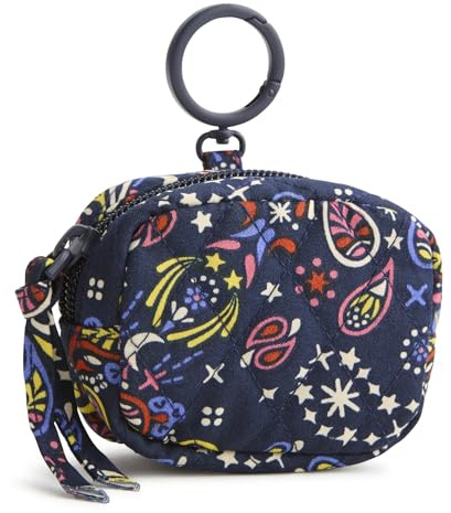Premium Cotton Zip Earbud Bag Charm, Starry Paisley, One Size