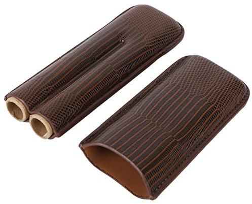 RASTKY Porta della Custodia per Sigari in Pelle Marrone Marrone Elegante - Custodia per Sigari da Viaggio Portatile con un Ottimo Deposito per Elegante - Anniversary Cigar Lovers,