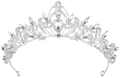 1 Stück Hochzeit Tiara Crown, Krone Damen, Prinzessin Krone, Diadem Kristall für Hochzeiten, Abschlussbälle, Festumzüge, Prinzessinnenpartys, Geburtstagsfeiern und Weihnachten Haaraccessoires