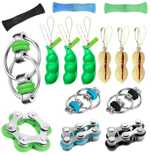 MLPKOI 15 Stück Fidget Toys Set, Anti Stress Spielzeug, ADHS Spielzeug, Spinners Skills Panikattacken, Stimming Toys Autism, Skills Borderline, Zappelspielzeug für Kinder und Erwachsene