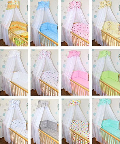 Himmel Vollstoff mit Himmelstange für Baby Kinder Bett Baumwolle Vollstoffhimmel D9
