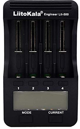 Docooler LiitoKala batteriladdare - Snabb batteriladdare LCD-display 4-axel plug-laddningsstation för Li-ion NI-MH NI-CD-batterier