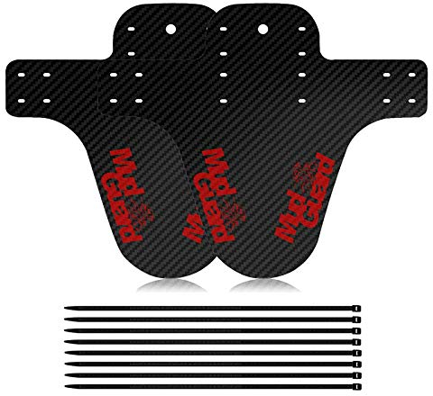 2 Pezzi Parafango Mtb in Fibra di Carbonio, Parafango Anteriore o Posteriore Compatibile, Paraspruzzi per Bicicletta Mtb, per Bloccare il Fango su Biciclette e Mountain Bike, Mantenere Pulito