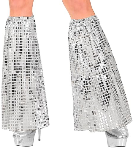 W WIDMANN MILANO Party Fashion - Pailletten Beinwärmer | Funkelnde Pailletten Stulpen im 70er Jahre Disco Style für Kostüme, Karneval, Mottoparty
