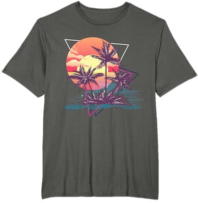 Retro Palmiers Ambiance Estivale Vacances D'Été Tropique T-Shirt
