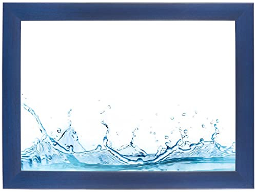 ByMoris Bilderrahmen 25 x 35 cm in Dunkel-Blau gewischt mit bruchsicherem Acrylglas - Alle Größen