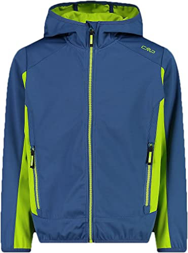 CMP Jungen Softshelljacke, Dusty Blue-Limegreen, EU 152