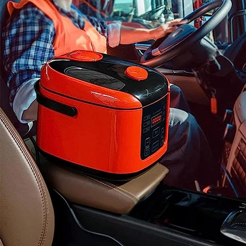 MISKYN Olla Arrocera Para Automóvil Y Hogar, Vaporizador De Alimentos Portátil Para Camión De 2 L, Mini Olla Arrocera De Viaje, Función De Calentamiento Y Mantenimiento Del Calor Para Cocinar,24v/220v