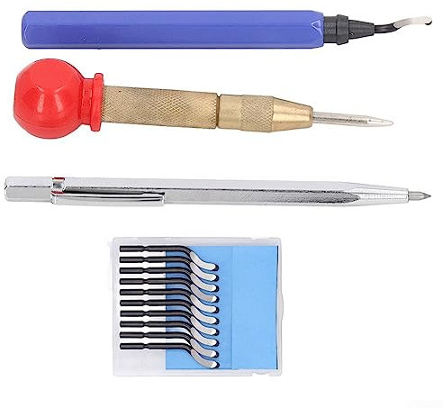 DAZZLEEX Deburring Tool Kit Burr Removal Blades With Hole Puncher Scribing Pen Reamer Burr Remover For 3D Prints, Pipe