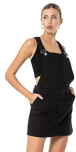 Redbridge Abito da donna in denim, in cotone, Nero , S