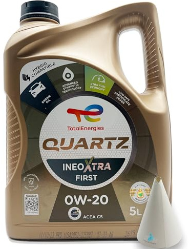 5 L Total Quartz Ineo Xtra First 0W-20 | Kompatibel mit | PSA B71 2010 | Opel/Vauxhall OV 040 1547 - A20 | 5 Liter | Motoröl | Motorenöl | mit Trichter | weitere Empfehlungen siehe Artikelbeschreibung