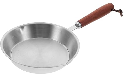 PRETYZOOM PoêLe Inox Mini 12cm, PoêLe à Frire Anti-AdhéSive, Casserole En Acier Inoxydable à Pancake, IdéAle Pour Cuisson Des ŒUfs, Chauffage De Lait Et Huile, Facile à Nettoyer