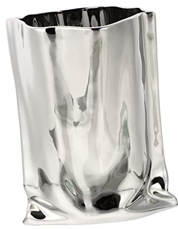 MAGICLULU Plissee Tasche Vase Keramikvase Töpfe für Pflanzen dekorative Moderne Blumenvase Ornament dekorative Vase aus Keramik Vase Desktop-Schmuck Einfach Dekorationen künstliche