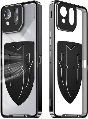 XMTON für Asus ROG Phone 8/8 Pro hülle (Wärmeableitungsschicht) (Kameraschutz)(Anti-Fingerabdruck) Stoßfeste Kratzfeste Schutzhülle Slim Case Dünne Handyhülle für ROG Phone 8/8 Pro, Schwarz