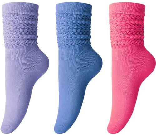 DRESHOW Slouch-strumpor för Kvinnor Extra Långa Slokande Strumpor Mjuka Knä Långa Scrunch Strumpor Stickad Stövel Strumpa