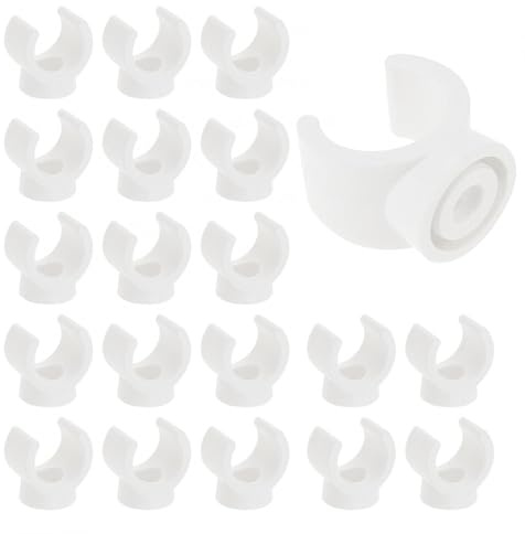 PNXKTXO 60pcs White ABS Plastic 1/2 PEX Pipe Clamps, U-Hook Pipe Hangers for Water Pipe Support