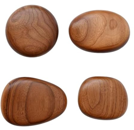 Milageto 4X Ganci Appendiabiti da Parete in Legno Moderni, Ganci Appendiabiti in Legno Ganci da Parete per Asciugamano, Cappello, Borse, Sciarpe