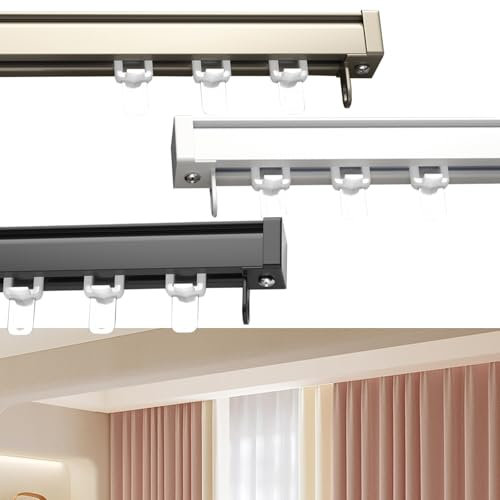 Gardinenstange, 60 cm, 80 cm, 110 cm, Gold, 250 cm, wärmeisolierend, für Schlafzimmer, Fenster und Wohnzimmer