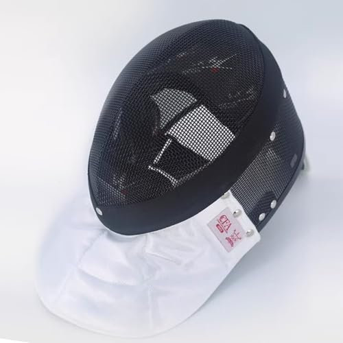FSADYANG Fechtmasken 900N,Fechthelm,Profi Fechthelm,Degenmaske,Helm,Fechtanzug,Fechttrainingszubehör Gesichtsschutz(Black,Medium)