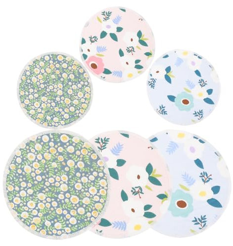 RORPOIR 6stücke Waschbare Wiederverwendbare Stillpads Bambusfaser Atmungsaktive Und Saugfähige Brustpolster Für Stillzeit Für Mütter Schützt Vor Auslaufen