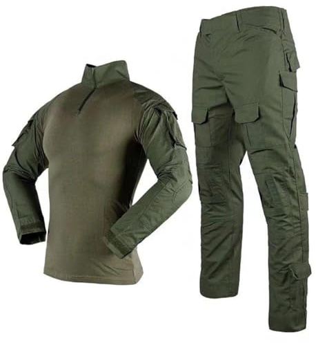Oanviso Tarnanzug Herren Airsoft Paintball Tactical Shirt Combat Kampfjacke Taktische Hose Softair Uniform Set Militär Anzug Männer Outdoor Camouflage Hose Jagdbekleidung