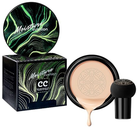 Mushroom Head Air Cushion CC Cream - Moisturizing Full Coverage Foundation & Brightening Pigment BB Cream Matte Foundation Set - Gift For Women