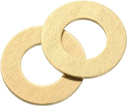 QUARKZMAN 25 Stück Unterlegscheiben Set, M10 x 20mm x 1.2mm Messing Ring Beilagscheiben Sortiment, Flach Sicherungsscheiben Dichtungsring Metallscheiben für Schrauben Bolzen Muttern