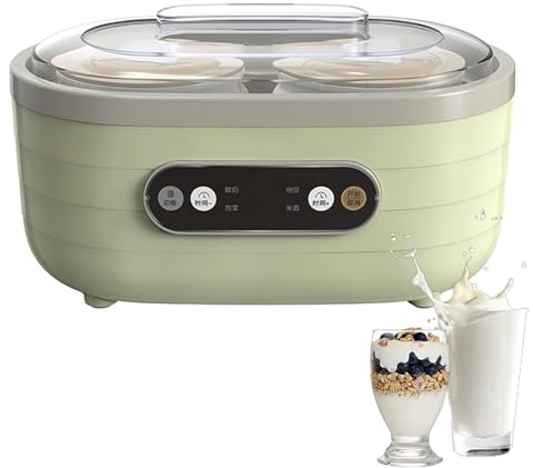 Yogurtera multifuncional pequeña, máquina automática for hacer vino de arroz casero con pantalla LED y temporizador, calentamiento a temperatura constante y tiempo ajustable, ideal for yogur y queso.