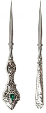 DOSERTY 2 Pieces Vintage Sewing Awls Metal Stitching Awl Tailors Awl Tools For Leather Work Craft Hand Stitching Sewing Fabric Art And Crafting Supplies