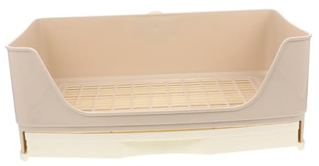 LOLIPPYY Große Kaninchen Toilette und Großer Raum Tragbar aus Kunststoff mit Schublade und Kaninchen Toilettenbecken als Hasentoilette für Meerschweinchen