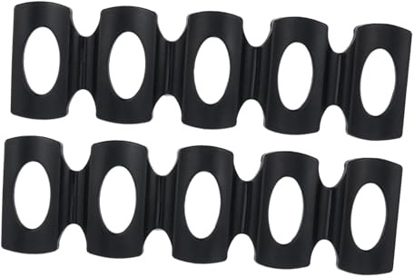 NOLITOY Silicone Beer Storage Rack Fridge Beer Can Beverage Storage Pads Black 2pcs Non-slip Cooler Mats for Kitchen and Bar Organization