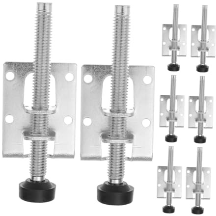 Toddmomy 8pcs Heavy Duty Adjustable Steel Cabinet Levelers with Anti-slip Pads Height Adjustable Furniture Feet for Workbench Chair Wardrobe Support Legs Floor Protection for Home and