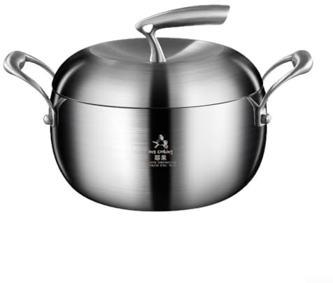 Casserole à soupe en acier inoxydable - 18 x 18 x 10 cm - Avec technologie de répartition homogène de la chaleur - Construction monobloc - Pour la maison et la cuisine (18 cm)