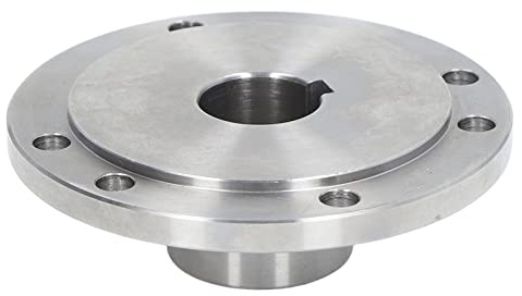 Flangia per mandrino da tornio da 125 mm, flangia di collegamento per mandrino in acciaio ad alto tenore di manganese per K11‑125 K12‑125 K72‑125 con fori di montaggio standard e d (Si alzò)