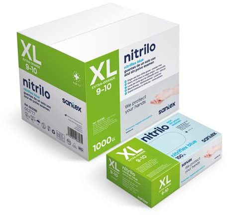 Guante Nitriflex Azul S/polvo 100 Ud. T/xg Gd20be