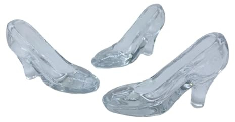 Ingrosso e Risparmio 3 zapatillas de cristal transparente cristal princesa niña bautizo tema Disney cumpleaños gadget fin fiesta confirmación comunión original barato (grande)