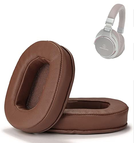 Replacement Ear Pads Earpads Cup Cover Memory Foam Cushion for Audio-Technica ATH-MSR7 M50X M20 M40 M40X Headphones, A Pair (Brown)