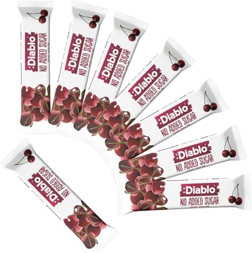 Diablo Yoghurt & Muesli Bar – No Added Sugar Healthy Snacks & Breakfast Bar Sweetened with Maltitol, Low Sugar Snacks Food, Great for Gifting, Work, School, or Travel – Cherry, 30g Each (Pack of 8)